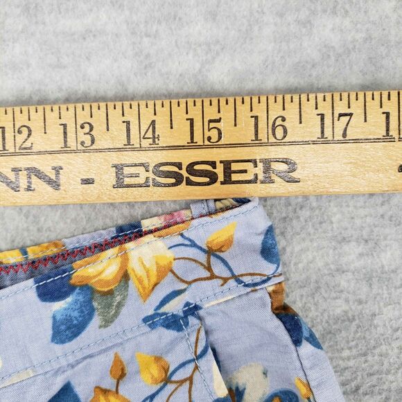 Original Penguin Floral Print Chino Shorts Mens 32‎ Blue Tropical Hawaiian Aloha - Picture 5 of 6